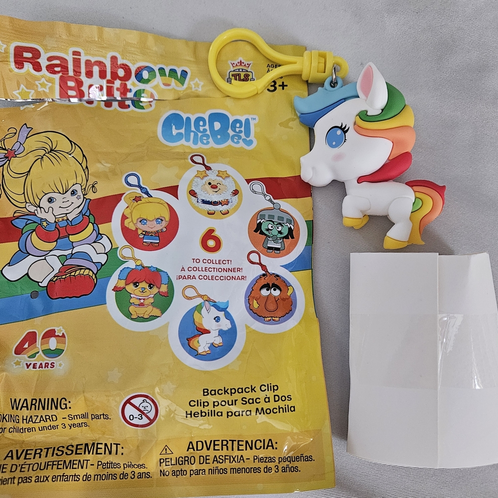 Rainbow Brite Colorful Unicorn Backpack Clip TLS TOYS